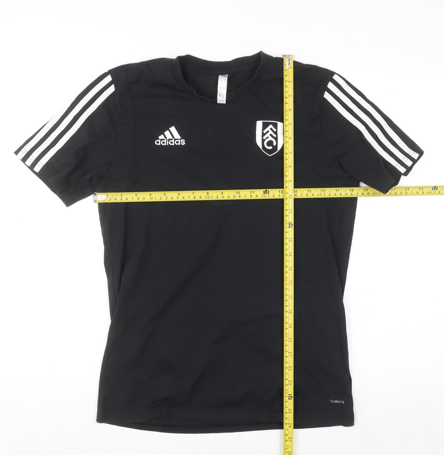 Adidas Men’s Black Fulham FC Climalite Short Sleeve Sports T-Shirt Size S