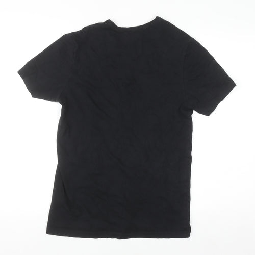 Hugo Boss Men's Black V-Neck Cotton T-Shirt Size S