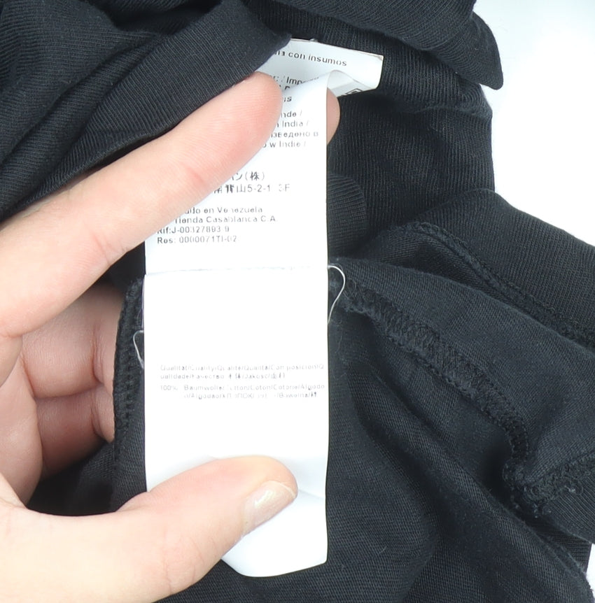 Hugo Boss Men's Black V-Neck Cotton T-Shirt Size S