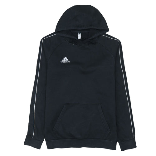 Adidas Mens Black Pullover Hoodie Small Logo Sportswear