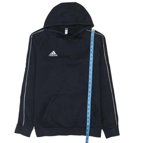Adidas Mens Black Pullover Hoodie Small Logo Sportswear