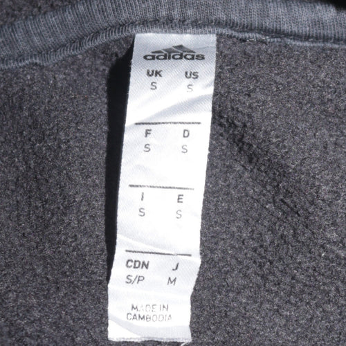 Adidas Mens Black Pullover Hoodie Small Logo Sportswear