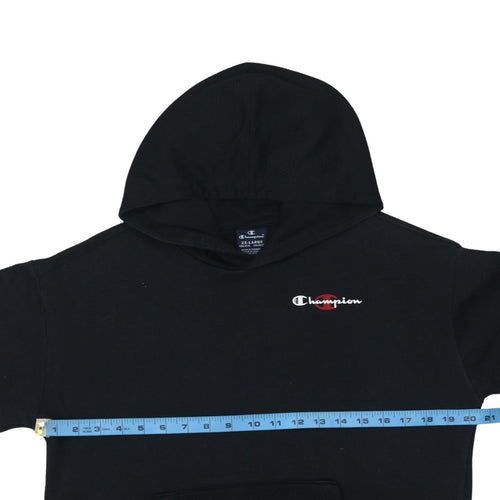Champion Boys Black 2XL Pullover Hoodie Cotton Blend Logo Sweatshirt