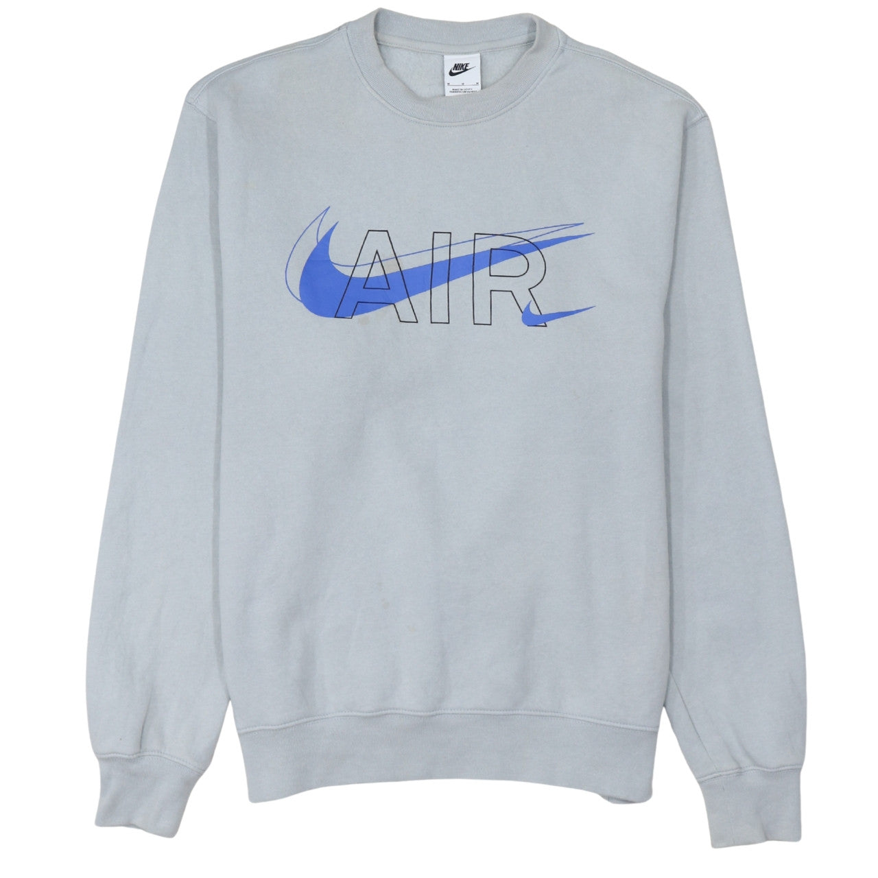 Nike Men's Grey AIR Logo Crew Neck Sweatshirt Size M