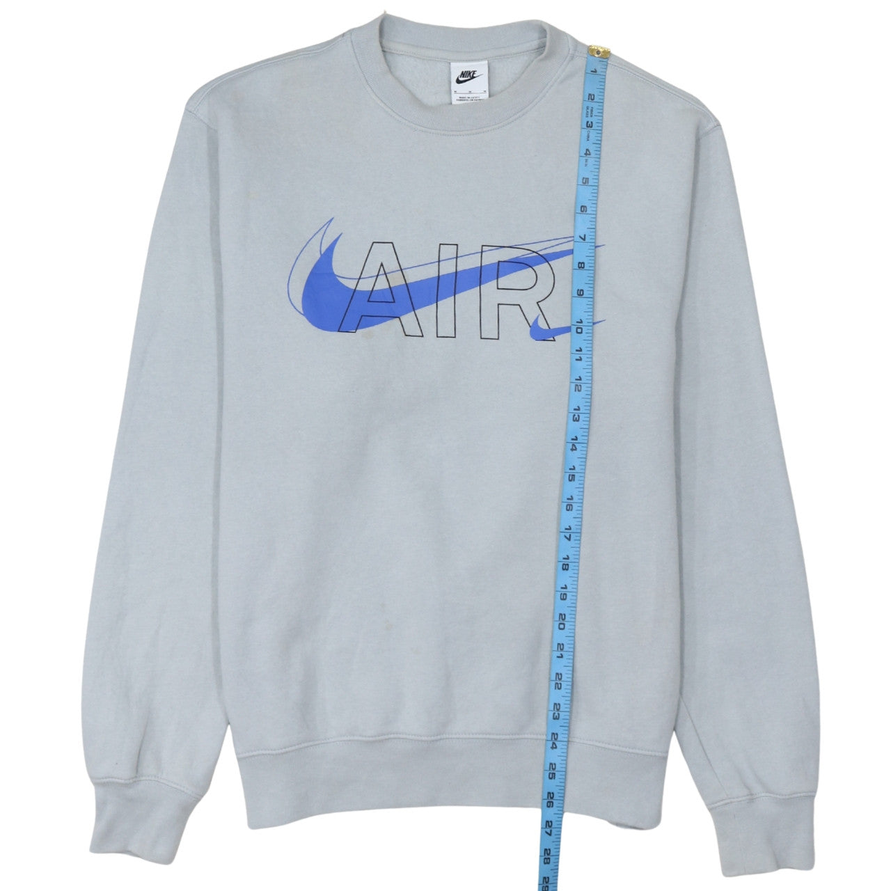 Nike Men's Grey AIR Logo Crew Neck Sweatshirt Size M