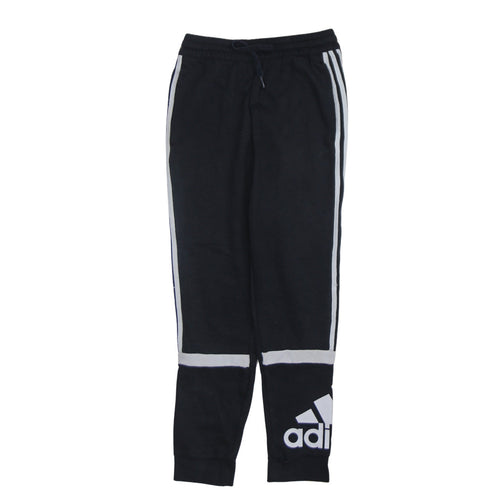 Adidas Mens Black Small Jogger Sweatpants with Side Stripe