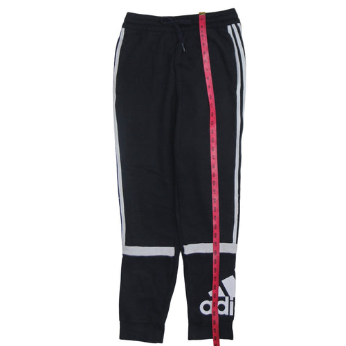 Adidas Mens Black Small Jogger Sweatpants with Side Stripe