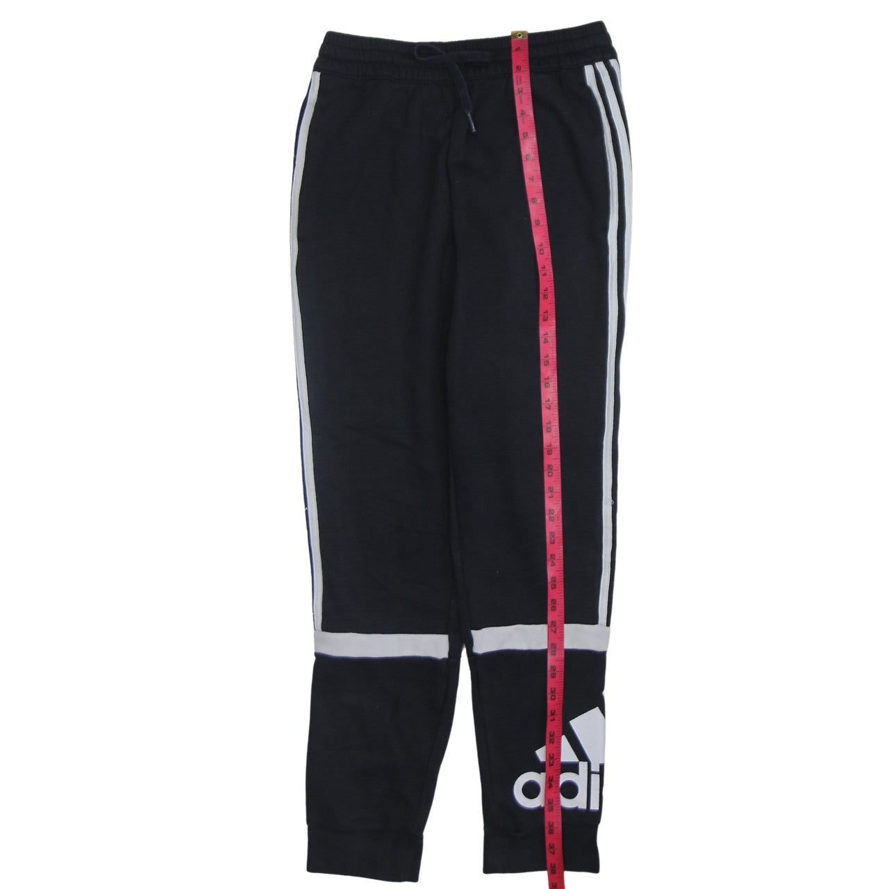 Adidas Mens Black Small Jogger Sweatpants with Side Stripe