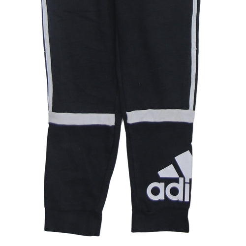 Adidas Mens Black Small Jogger Sweatpants with Side Stripe