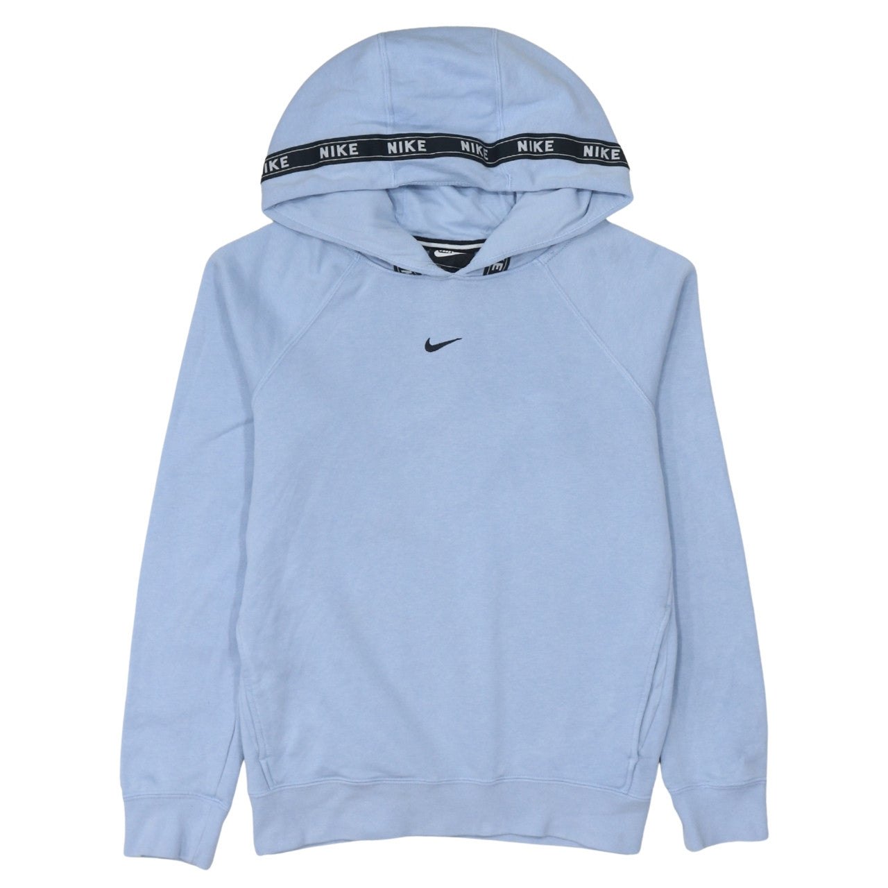 Nike Womens Light Blue XS Pullover Hoodie 80% Cotton Sweatshirt
