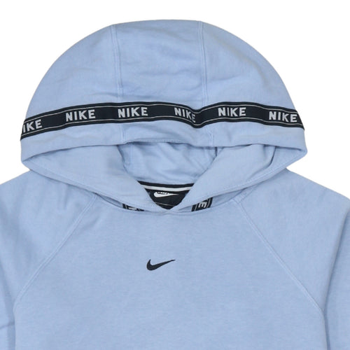 Nike Womens Light Blue XS Pullover Hoodie 80% Cotton Sweatshirt