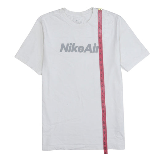 Nike Men's White 'Nike Air' Graphic Cotton Crew Neck T-Shirt M