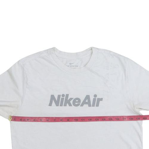 Nike Men's White 'Nike Air' Graphic Cotton Crew Neck T-Shirt M