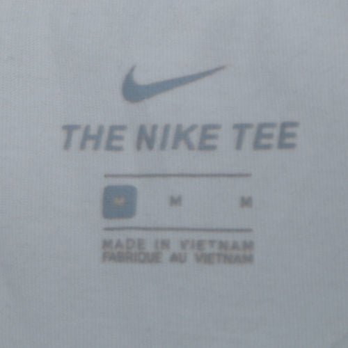 Nike Men's White 'Nike Air' Graphic Cotton Crew Neck T-Shirt M