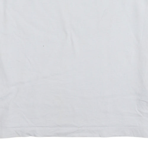 Nike Men's White 'Nike Air' Graphic Cotton Crew Neck T-Shirt M