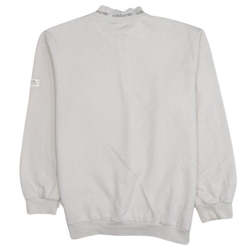 Adidas Men's Beige 1/4 Zip High Neck Sweatshirt Size M