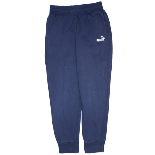 Puma Men's Blue Jogger Sweatpants S Regular Fit Cotton Blend