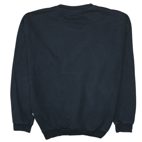 Adidas Women Black Crew Neck Pullover Sweatshirt UK 10 Logo Print