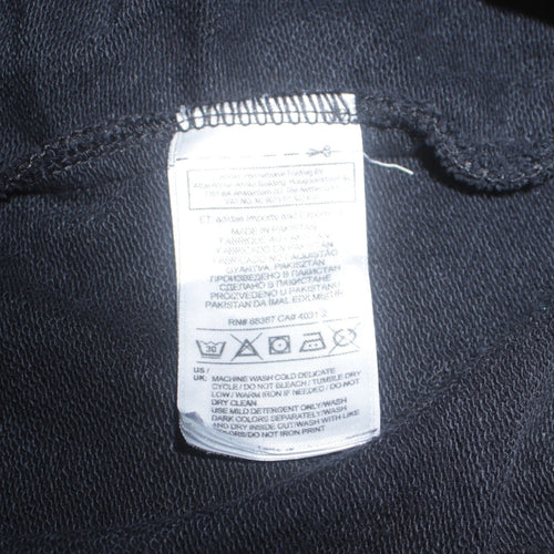 Adidas Women Black Crew Neck Pullover Sweatshirt UK 10 Logo Print