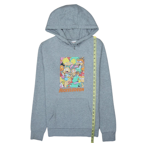Primark Women’s Grey Nickelodeon Cartoon Print Pullover Hoodie L