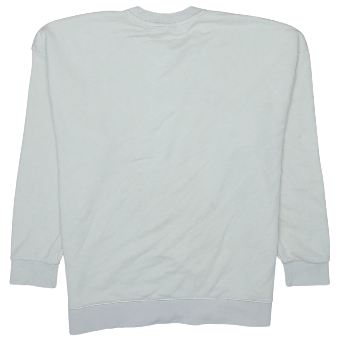 Adidas Womens White Crew Neck Pullover Sweatshirt L Logo Athletic League