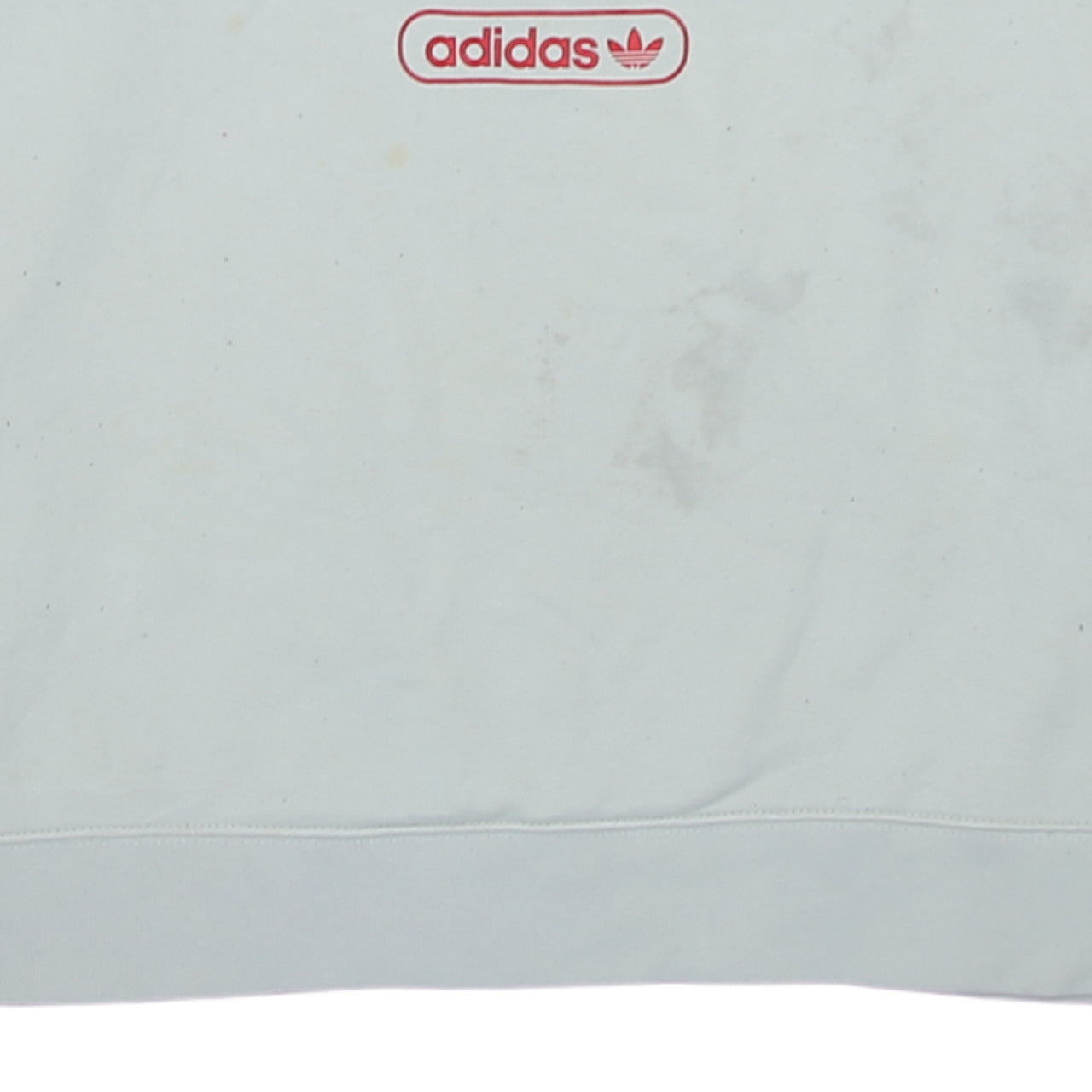 Adidas Womens White Crew Neck Pullover Sweatshirt L Logo Athletic League