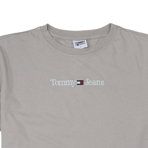 Tommy Jeans Men's Beige Cotton Logo T-Shirt Size S