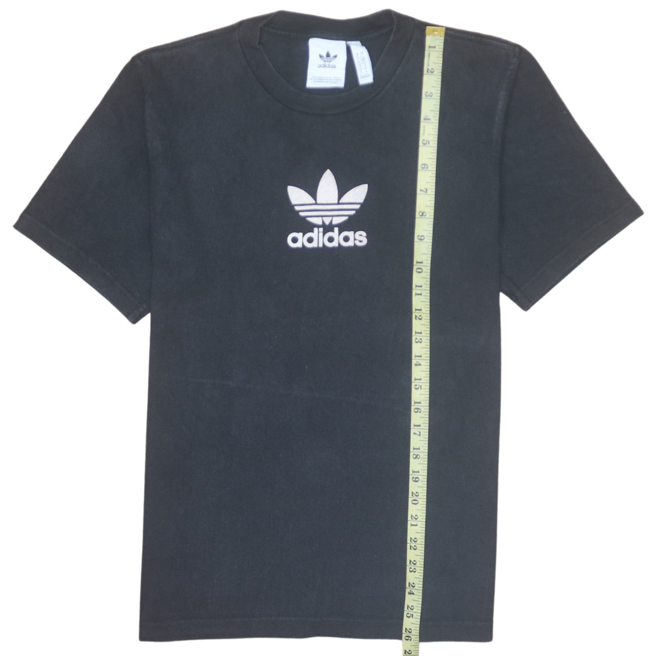 Adidas Mens Black Crew Neck Short Sleeve T-Shirt Size S Classic Logo Style