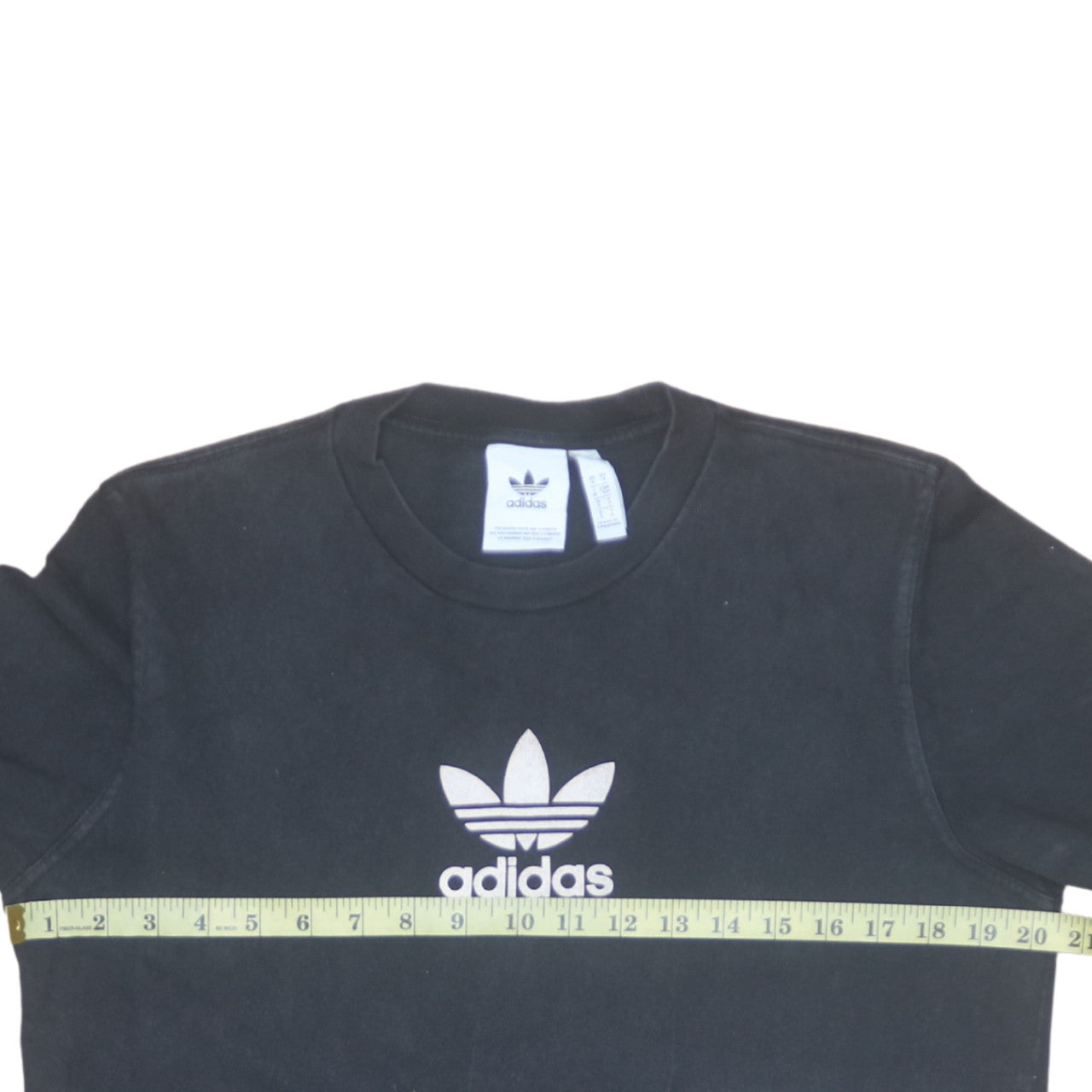 Adidas Mens Black Crew Neck Short Sleeve T-Shirt Size S Classic Logo Style