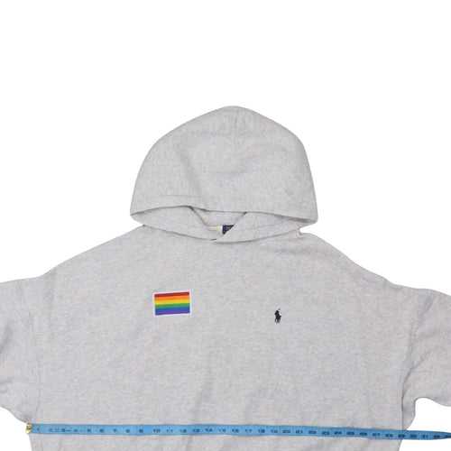 Polo Ralph Lauren Men’s Grey XL Pullover Hoodie Pride Embroidered Logo