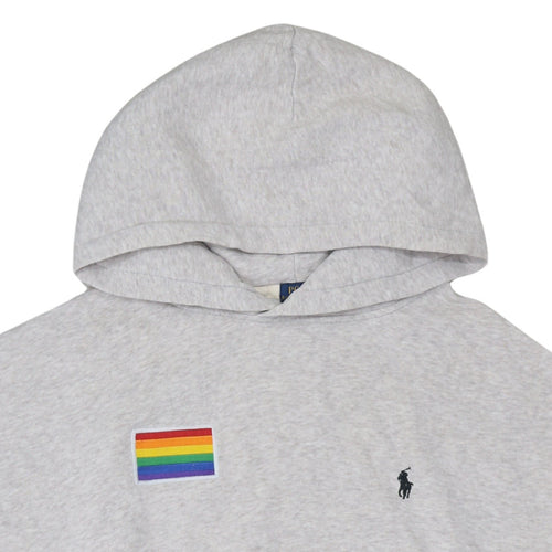 Polo Ralph Lauren Men’s Grey XL Pullover Hoodie Pride Embroidered Logo