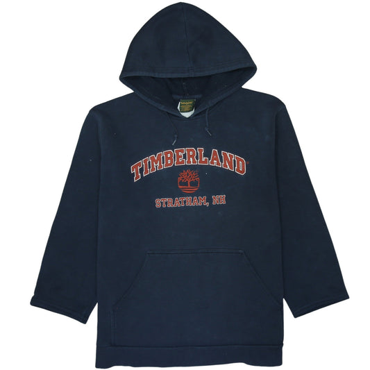 Timberland Women's Navy Pullover Hoodie Size S Cotton Blend Graphic Logo
