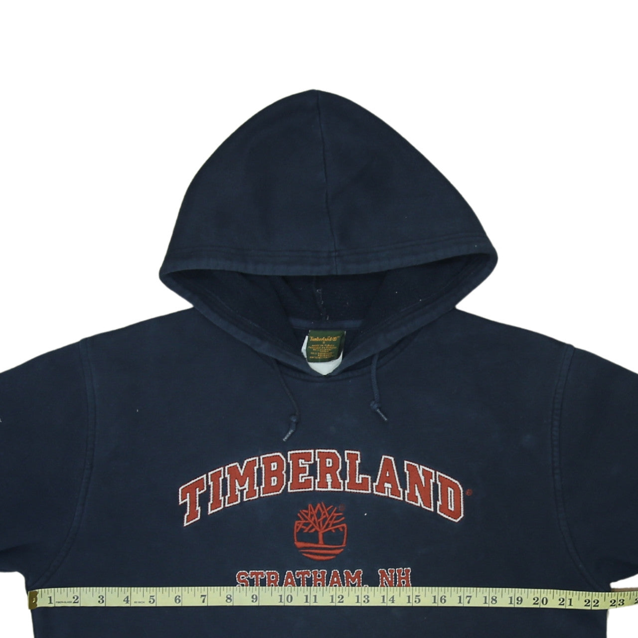 Timberland Women's Navy Pullover Hoodie Size S Cotton Blend Graphic Logo