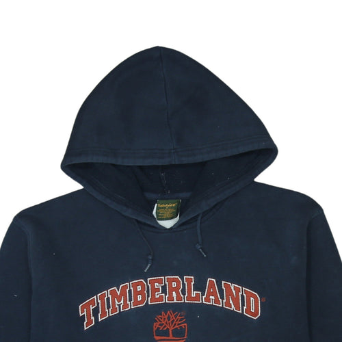 Timberland Women's Navy Pullover Hoodie Size S Cotton Blend Graphic Logo