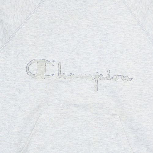 Champion Men's Grey XL Pullover Hoodie with Logo and Pocket