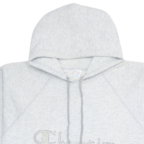 Champion Men's Grey XL Pullover Hoodie with Logo and Pocket