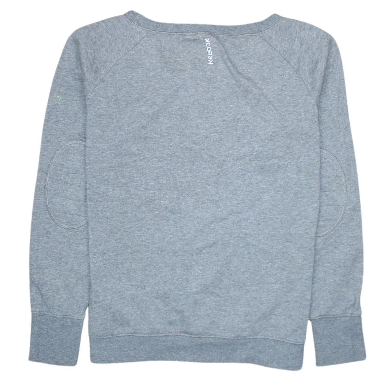 Reebok Womens Grey Cotton Blend Crew Neck Pullover Sweatshirt M