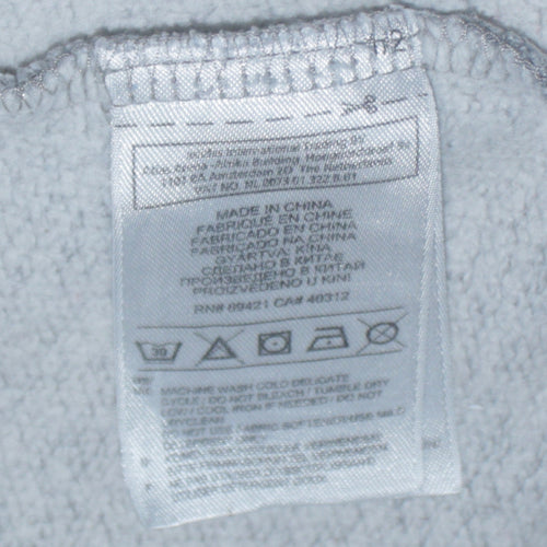 Reebok Womens Grey Cotton Blend Crew Neck Pullover Sweatshirt M