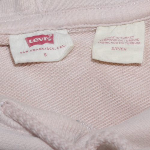 Levi's Women Pink Small Pullover Hoodie 100% Cotton Casual