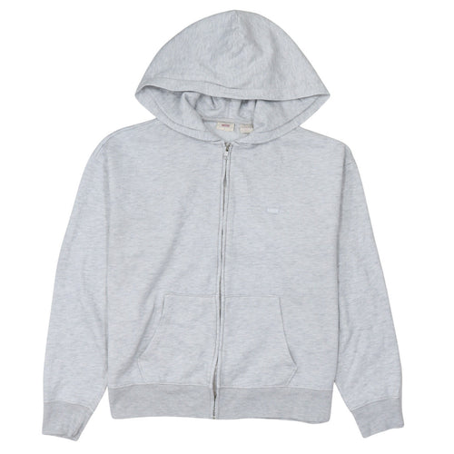 Levi's Women's Grey Full Zip Hoodie Size S Cotton Blend Casual