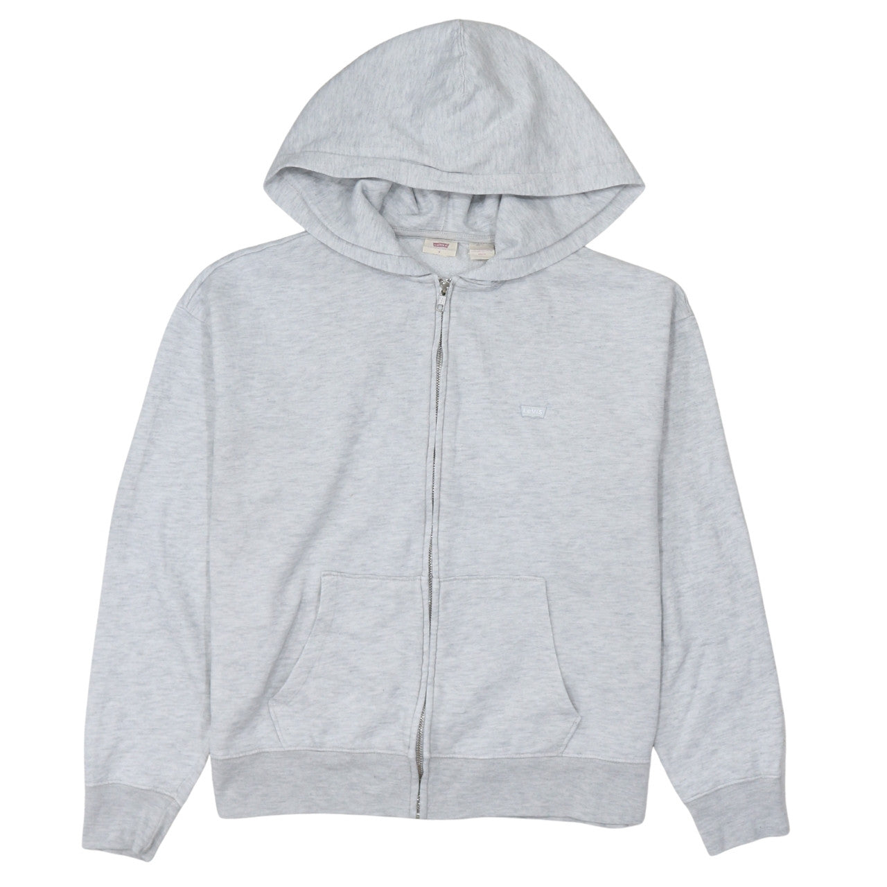 Levi's Women's Grey Full Zip Hoodie Size S Cotton Blend Casual