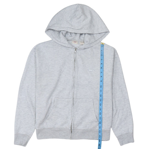 Levi's Women's Grey Full Zip Hoodie Size S Cotton Blend Casual