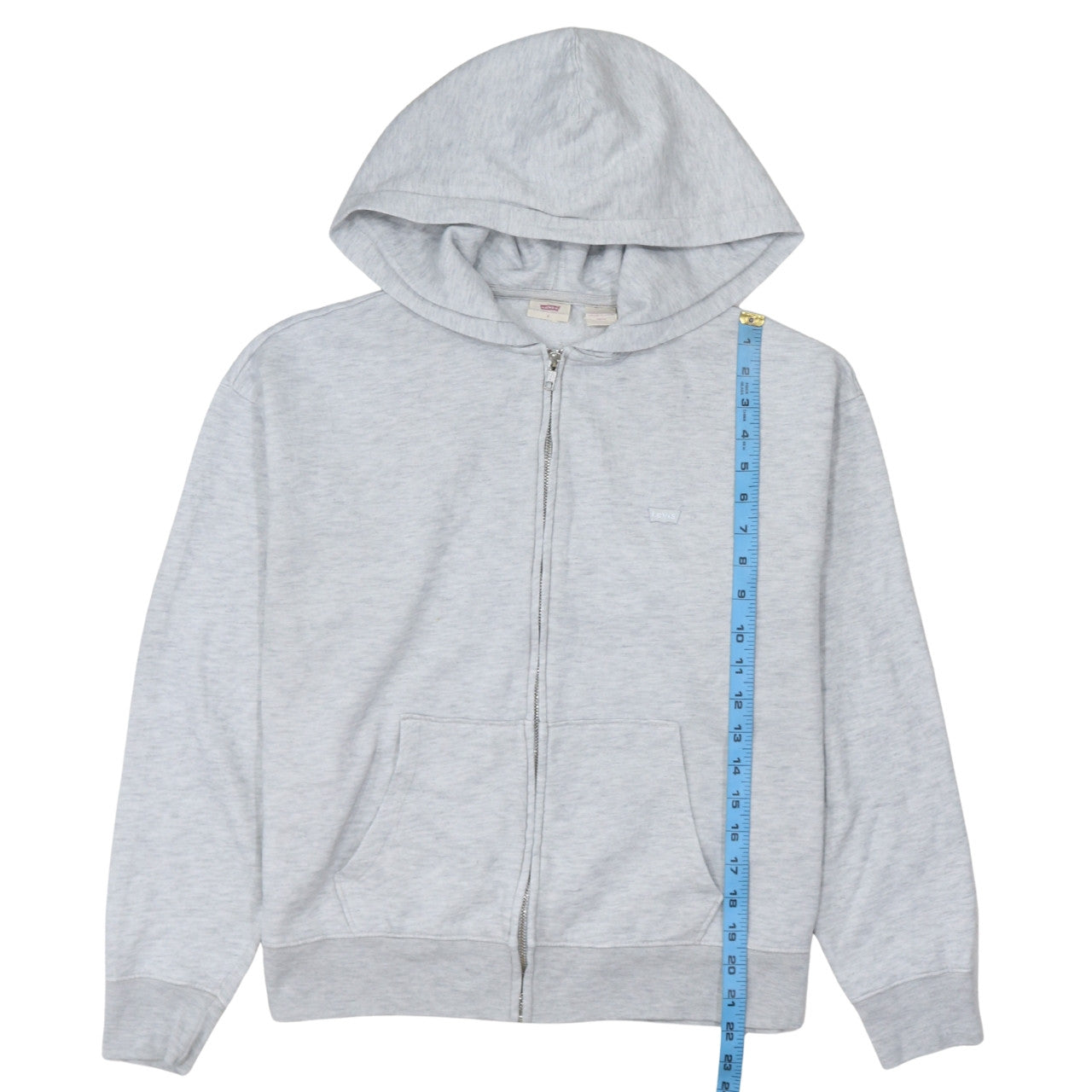 Levi's Women's Grey Full Zip Hoodie Size S Cotton Blend Casual