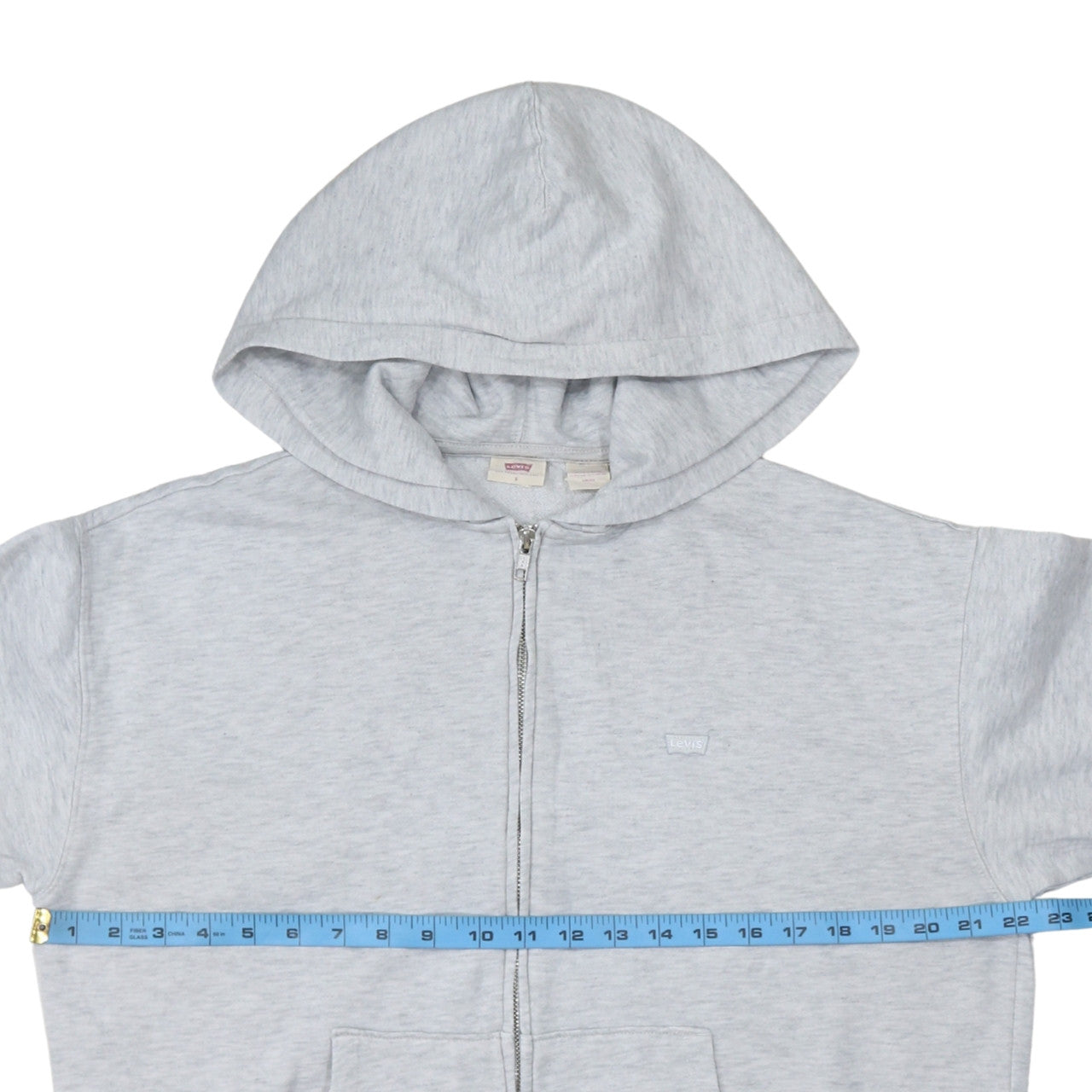 Levi's Women's Grey Full Zip Hoodie Size S Cotton Blend Casual