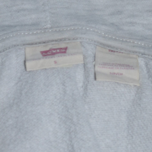 Levi's Women's Grey Full Zip Hoodie Size S Cotton Blend Casual