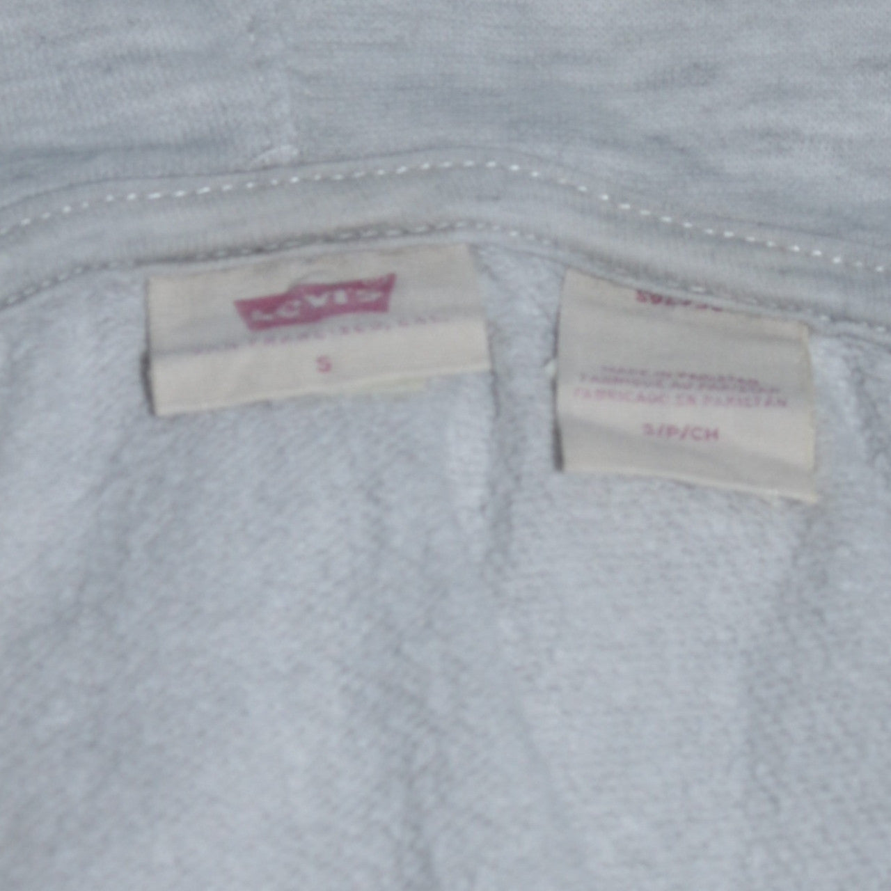 Levi's Women's Grey Full Zip Hoodie Size S Cotton Blend Casual