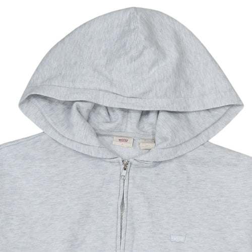 Levi's Women's Grey Full Zip Hoodie Size S Cotton Blend Casual