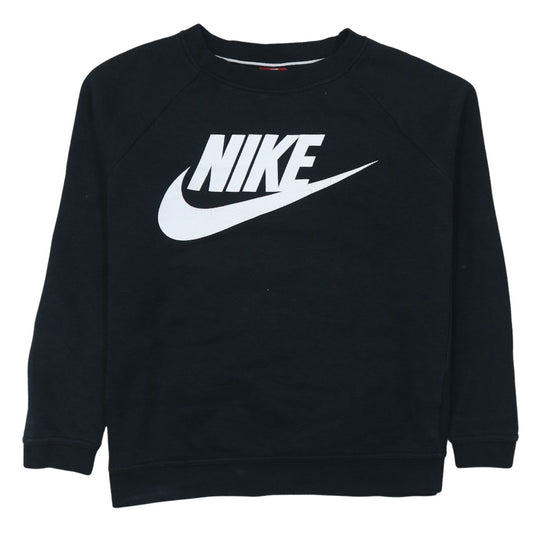Nike Women's Black Medium Pullover Sweatshirt with Logo Print