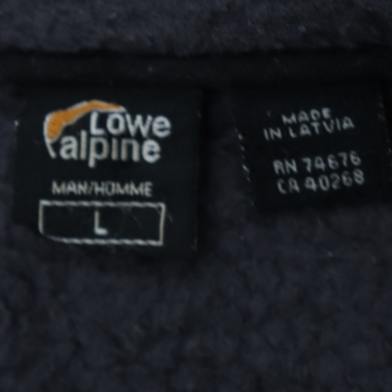 Lowe Alpine Men's Black Fleece Full Zip Jacket Size L