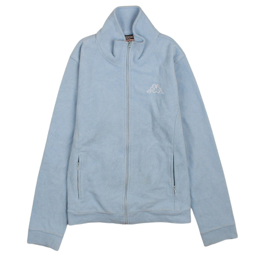 Kappa Women Blue Fleece Full Zip Jacket Size L